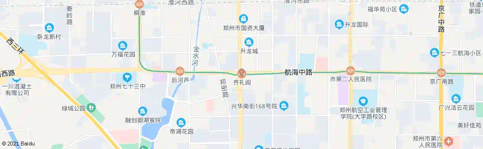 郑州嵩山路齐礼阎_公交站地图_郑州公交_妙搜公交查询2024