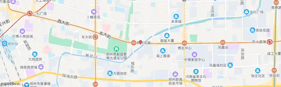 郑州郑州文庙(东门口)_公交站地图_郑州公交_妙搜公交查询2024