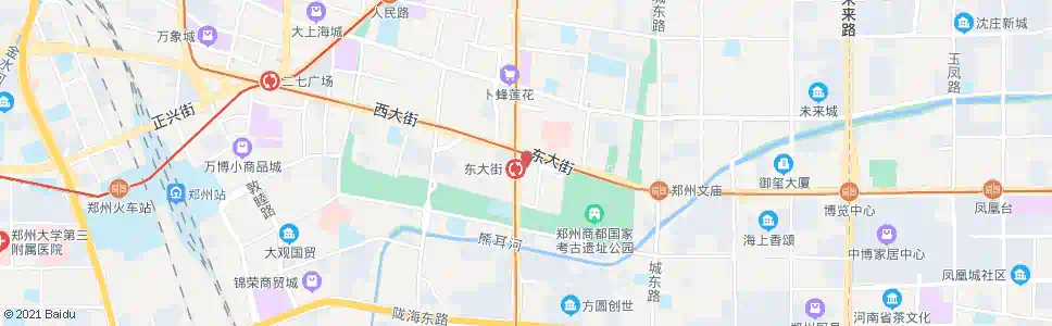 郑州东大街站_公交站地图_郑州公交_妙搜公交查询2024