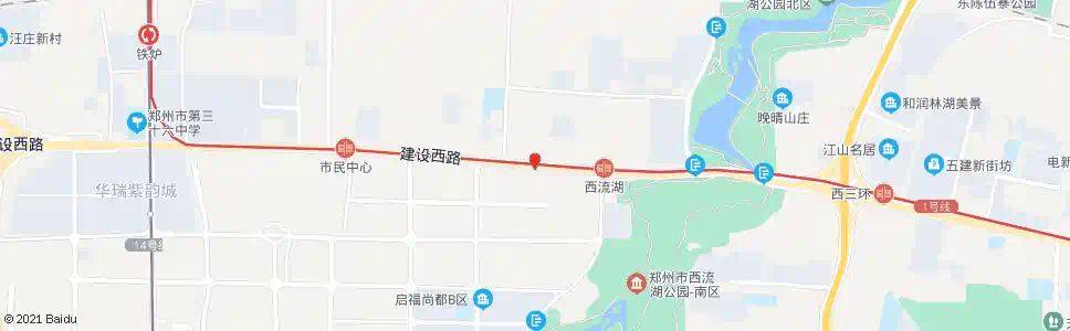 郑州建设西路西岗站_公交站地图_郑州公交_妙搜公交查询2024