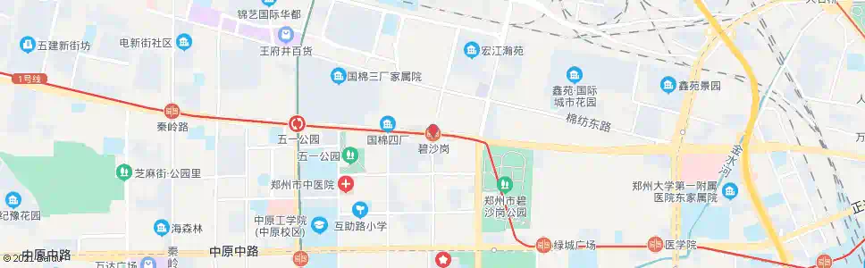 郑州友爱路碧沙岗_公交站地图_郑州公交_妙搜公交查询2024