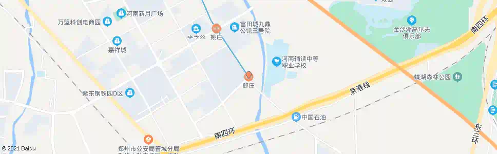 郑州南四环郎庄_公交站地图_郑州公交_妙搜公交查询2024