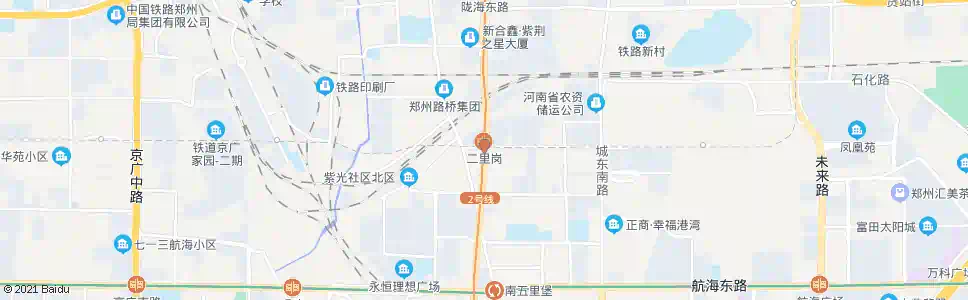 郑州紫荆山路二里岗南街_公交站地图_郑州公交_妙搜公交查询2024