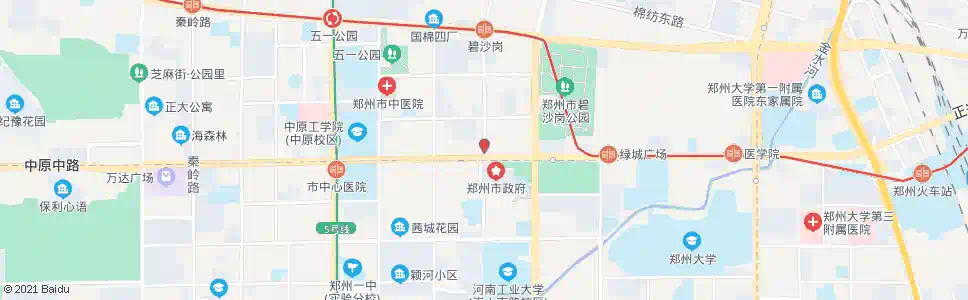 郑州百花路中原路_公交站地图_郑州公交_妙搜公交查询2024