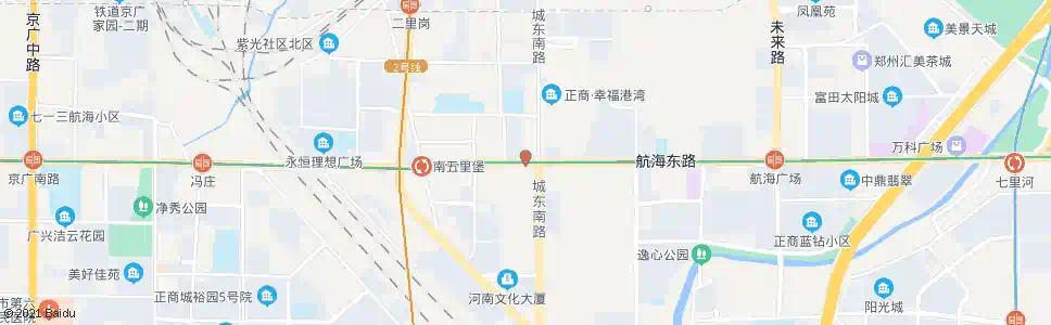 郑州航海路城东路站_公交站地图_郑州公交_妙搜公交查询2024