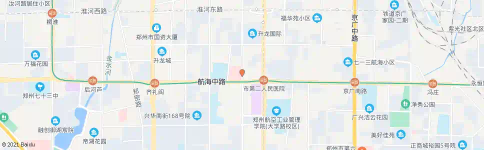 郑州人和路航海路_公交站地图_郑州公交_妙搜公交查询2024