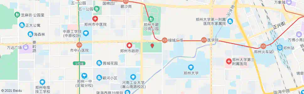 郑州绿城广场(中原路)_公交站地图_郑州公交_妙搜公交查询2024