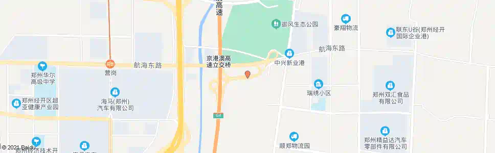 郑州G107辅道航海路_公交站地图_郑州公交_妙搜公交查询2024