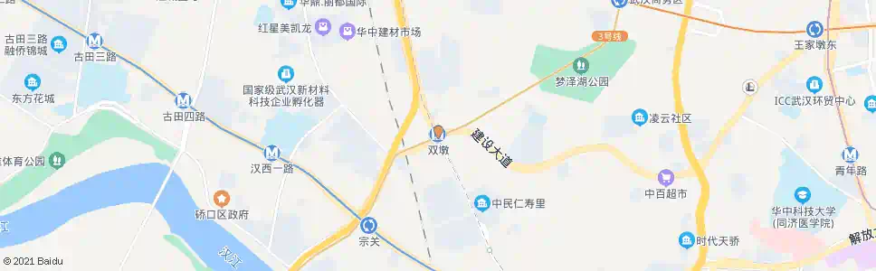 武汉双墩站_公交站地图_武汉公交_妙搜公交查询2024