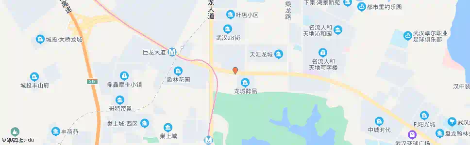 武汉巨龙大道叶店_公交站地图_武汉公交_妙搜公交查询2024