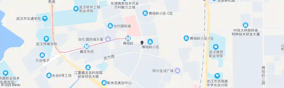 武汉光谷一路佛祖岭_公交站地图_武汉公交_妙搜公交查询2024