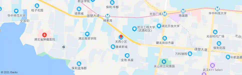 武汉雄楚大道关西小区_公交站地图_武汉公交_妙搜公交查询2024