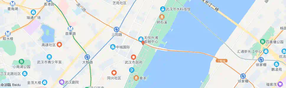 武汉沿江大道三阳路_公交站地图_武汉公交_妙搜公交查询2024