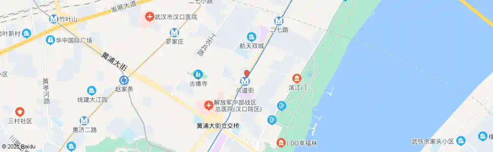 武汉解放大道头道街_公交站地图_武汉公交_妙搜公交查询2024