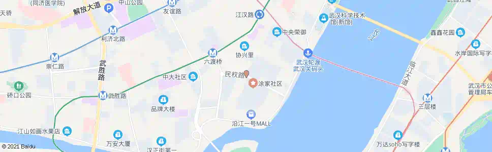 武汉民权路花楼街_公交站地图_武汉公交_妙搜公交查询2024