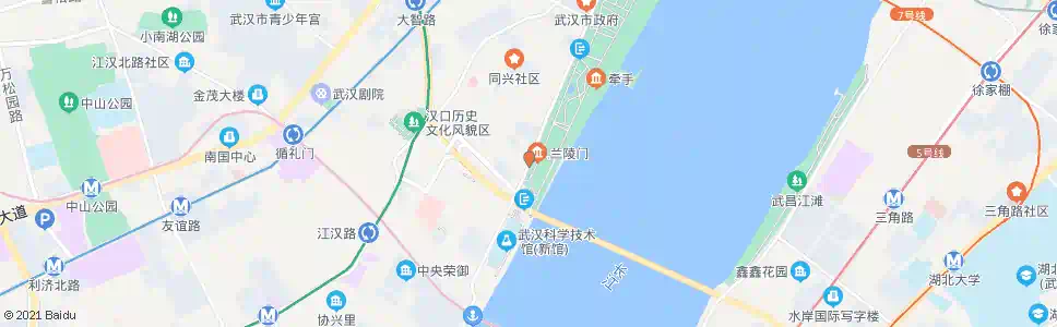 武汉沿江大道兰陵路_公交站地图_武汉公交_妙搜公交查询2024