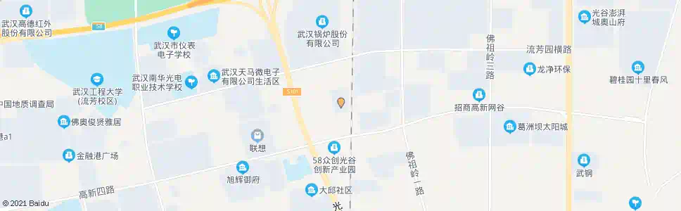 武汉流芳园南路新特光电工业园_公交站地图_武汉公交_妙搜公交查询2024