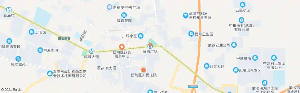 武汉汉阳大街蔡甸广场_公交站地图_武汉公交_妙搜公交查询2024