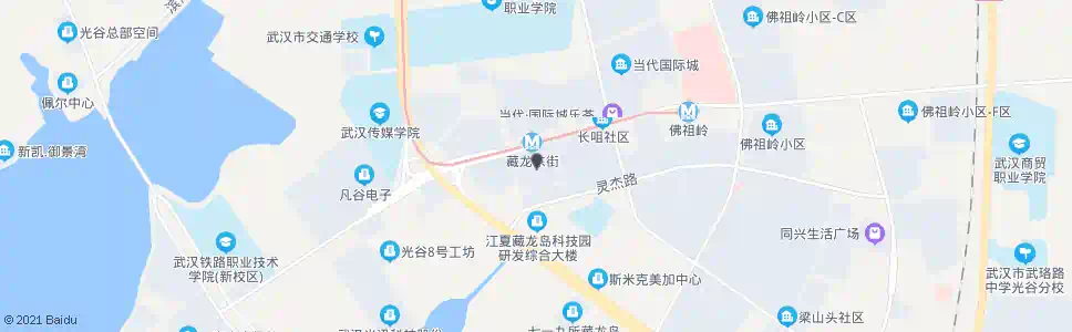 武汉高新六路藏龙星天地_公交站地图_武汉公交_妙搜公交查询2024