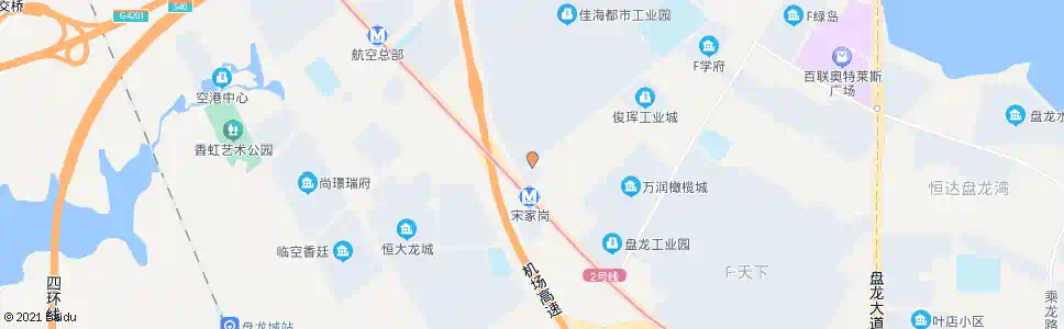 武汉宋岗二路巨龙大道轻轨二号线宋岗站_公交站地图_武汉公交_妙搜公交查询2024