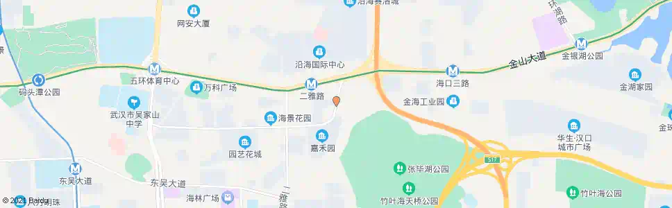 武汉吴中街金山大道_公交站地图_武汉公交_妙搜公交查询2024