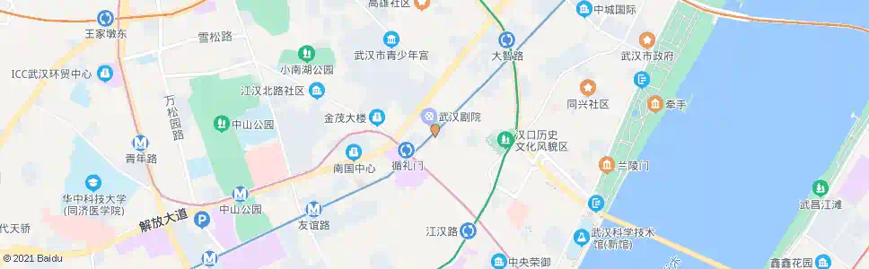 武汉京汉大道南京路_公交站地图_武汉公交_妙搜公交查询2024