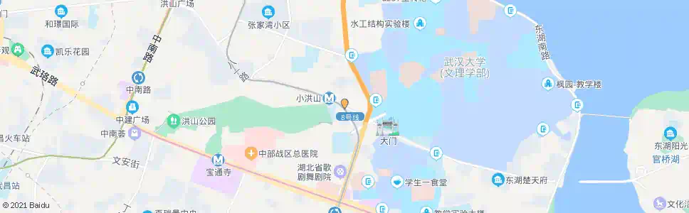 武汉八一路小洪山_公交站地图_武汉公交_妙搜公交查询2024