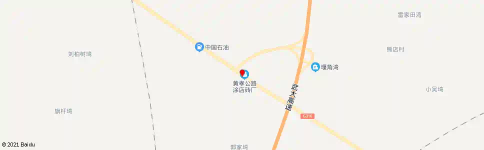 武汉黄孝公路涂店砖厂_公交站地图_武汉公交_妙搜公交查询2024