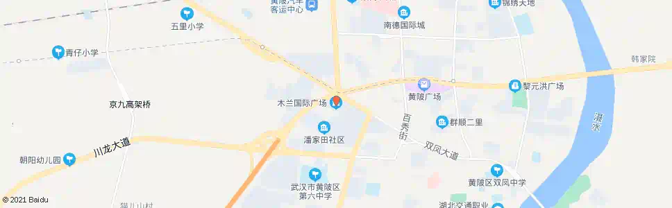 武汉黄陂大道木兰广场_公交站地图_武汉公交_妙搜公交查询2024