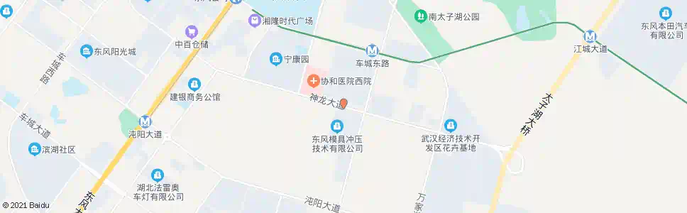 武汉神龙大道车城东路_公交站地图_武汉公交_妙搜公交查询2024