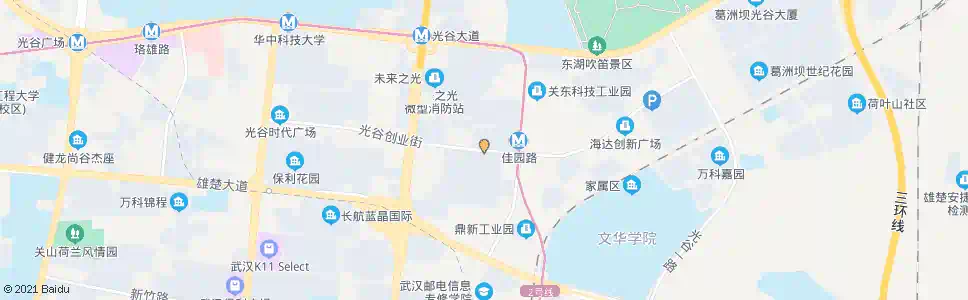 武汉创业街烽火科技_公交站地图_武汉公交_妙搜公交查询2024