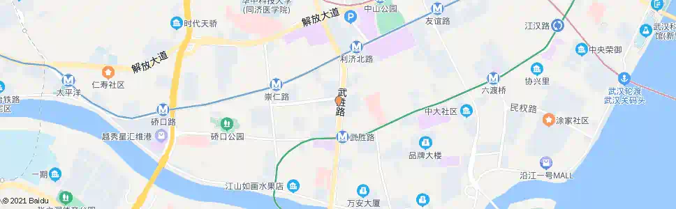 武汉武胜路武街西街_公交站地图_武汉公交_妙搜公交查询2024