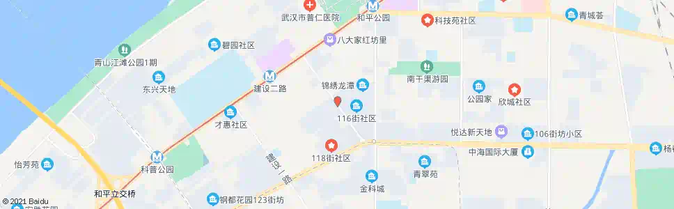 武汉建设三路116街_公交站地图_武汉公交_妙搜公交查询2024