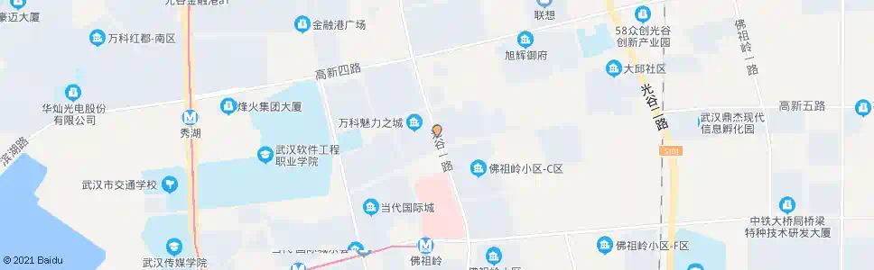 武汉光谷一路魅力之城东门_公交站地图_武汉公交_妙搜公交查询2024