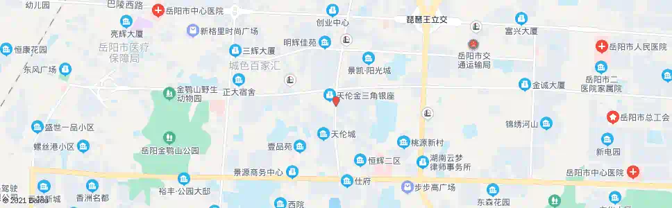 岳阳天伦金三角购物公园东_公交站地图_岳阳公交_妙搜公交查询2024