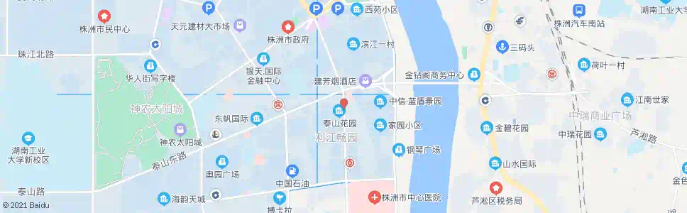 株洲泰山广场南_公交站地图_株洲公交_妙搜公交查询2024