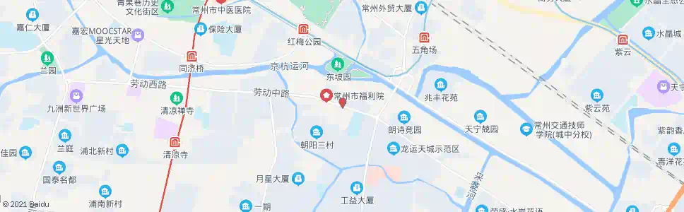 常州朝阳新村(常州福利院)_公交站地图_常州公交_妙搜公交查询2024