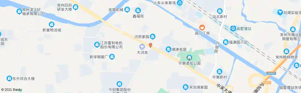 常州湖港名居(中吴大道今创路)_公交站地图_常州公交_妙搜公交查询2024