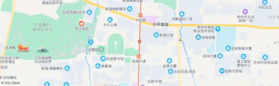 常州花园街府东路(农行武进支行)_公交站地图_常州公交_妙搜公交查询2024