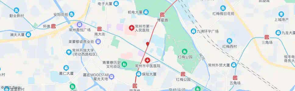 常州延陵路和平路(文化宫广场)_公交站地图_常州公交_妙搜公交查询2024