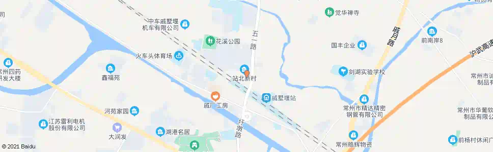 常州北建新村西_公交站地图_常州公交_妙搜公交查询2024