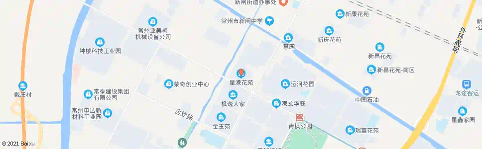 常州星港花园_公交站地图_常州公交_妙搜公交查询2024