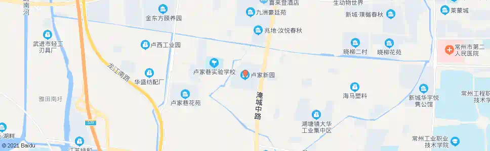 常州卢家新园_公交站地图_常州公交_妙搜公交查询2024