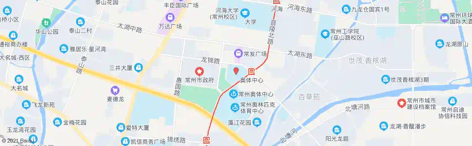 常州常州地税局(新区实验中学北门)_公交站地图_常州公交_妙搜公交查询2024