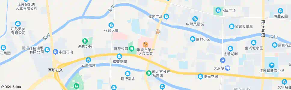 淮安市一院_公交站地图_淮安公交_妙搜公交查询2024