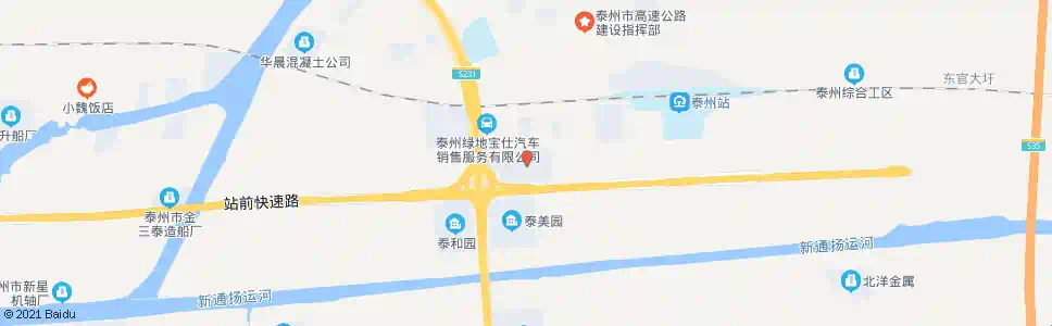 泰州金三角市场_公交站地图_泰州公交_妙搜公交查询2024