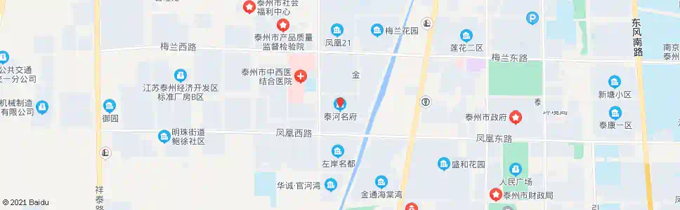 泰州泰河名府_公交站地图_泰州公交_妙搜公交查询2024