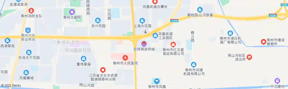 泰州装饰城_公交站地图_泰州公交_妙搜公交查询2024