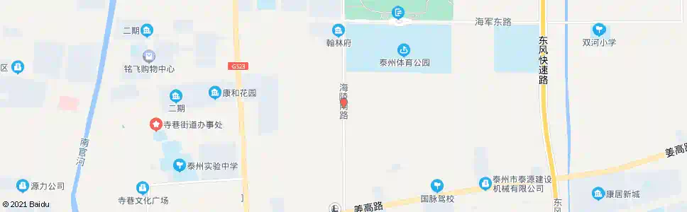 泰州杨庄(海陵南路)_公交站地图_泰州公交_妙搜公交查询2024