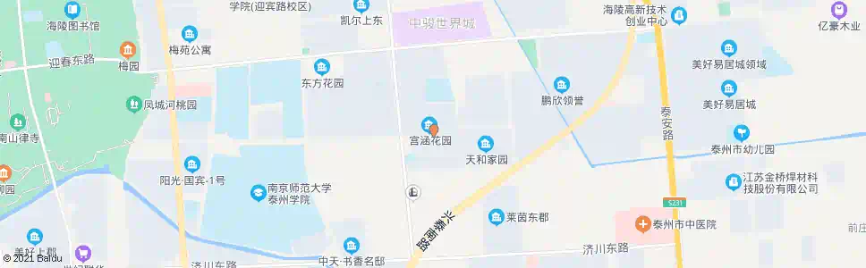 泰州宫涵花园_公交站地图_泰州公交_妙搜公交查询2024